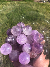 Load image into Gallery viewer, Amethyst mini sphere || Random Pull || large Marble || 7th Chakra || FairyCore ||
