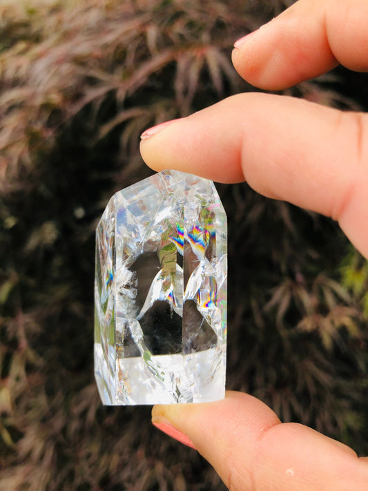 Crackle Quartz Free Form || Rainbow Crackle Quartz