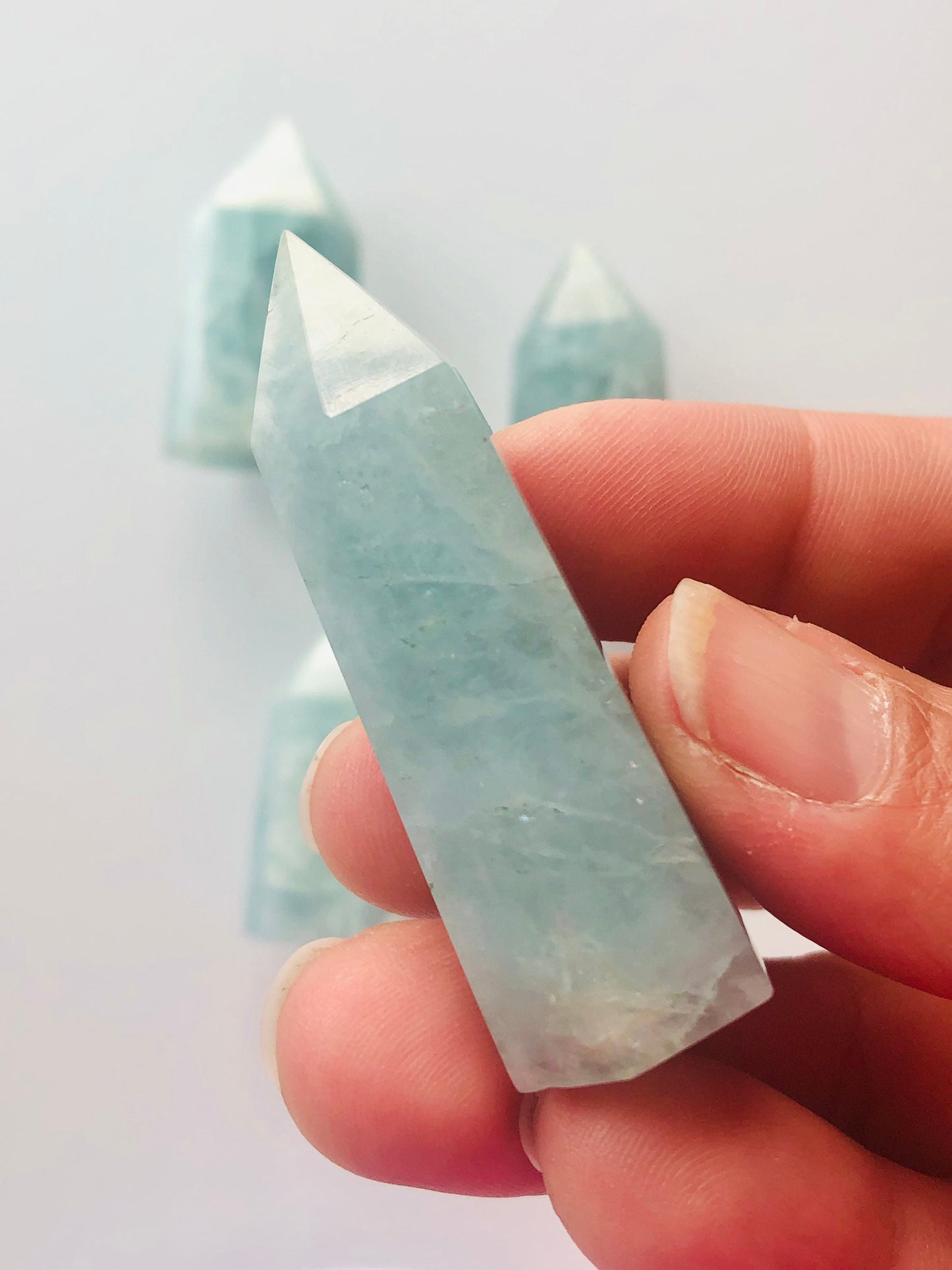 Beautiful Aquamarine towers || Aquamarine free standing points || Small Aquamarine tower