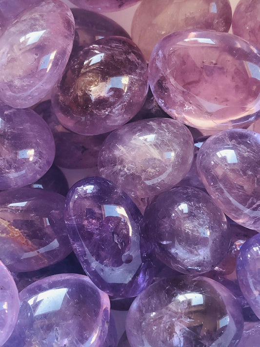 Amethyst || One Random Tumble || Pocket size || FairyCore || Cottage Core || Meditation tool ||  Protection || companion stone