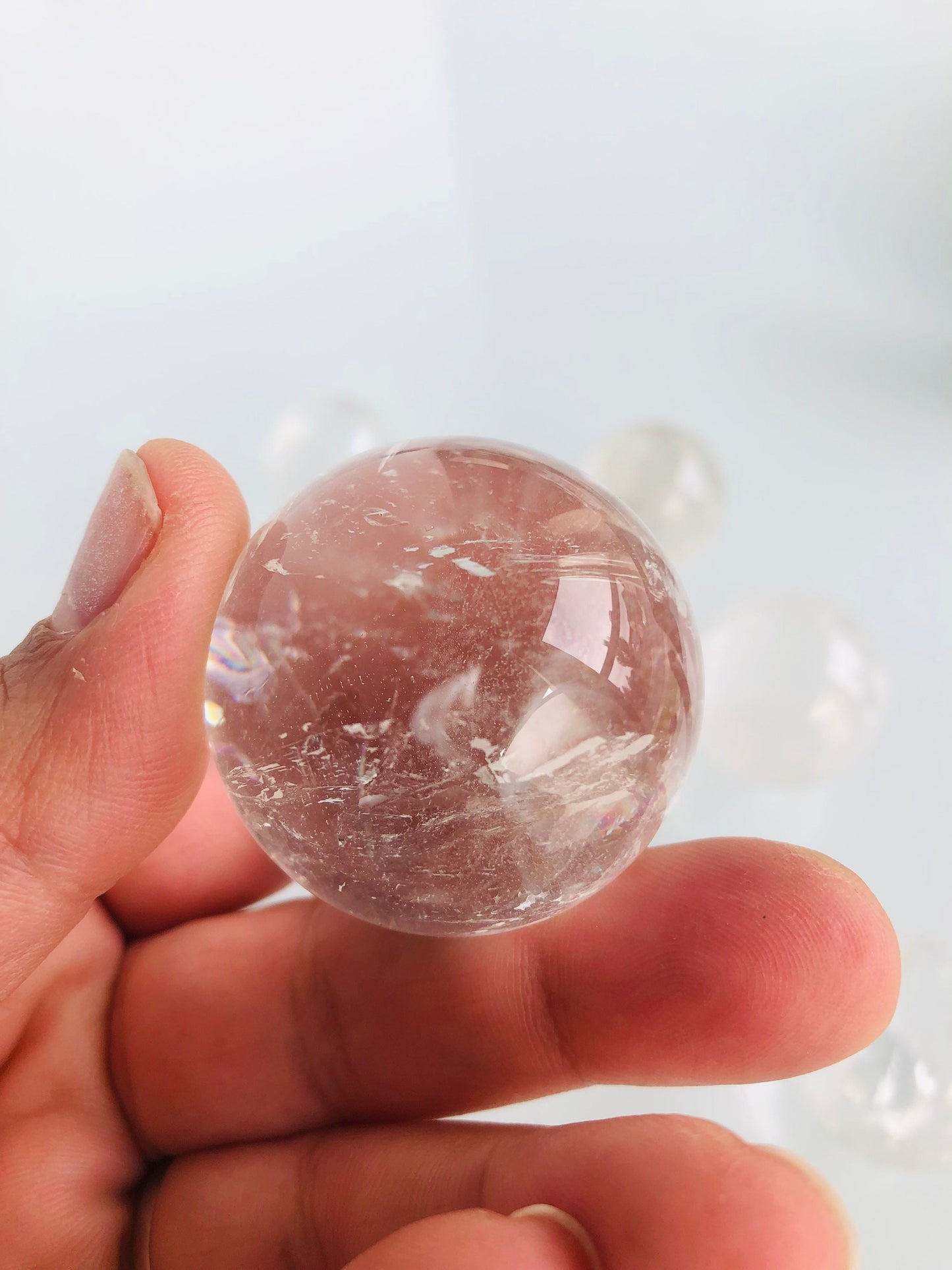 Small Clear Quartz Gazing Sphere || Gemstone, Orb, Ball Large Marble ||