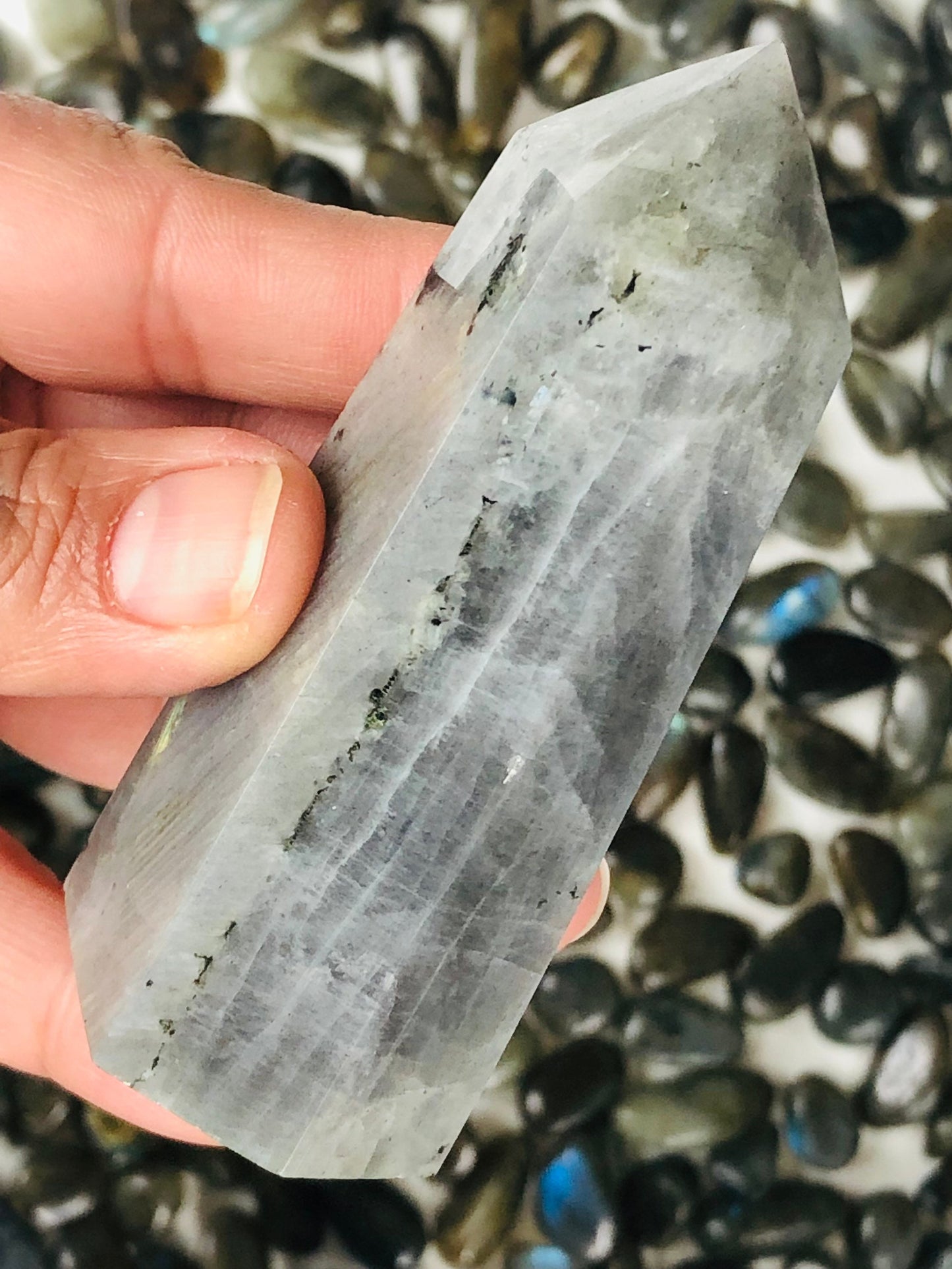 Labradorite Tower || Polished || Purple Flash || 6-sided || stone of transformation ||