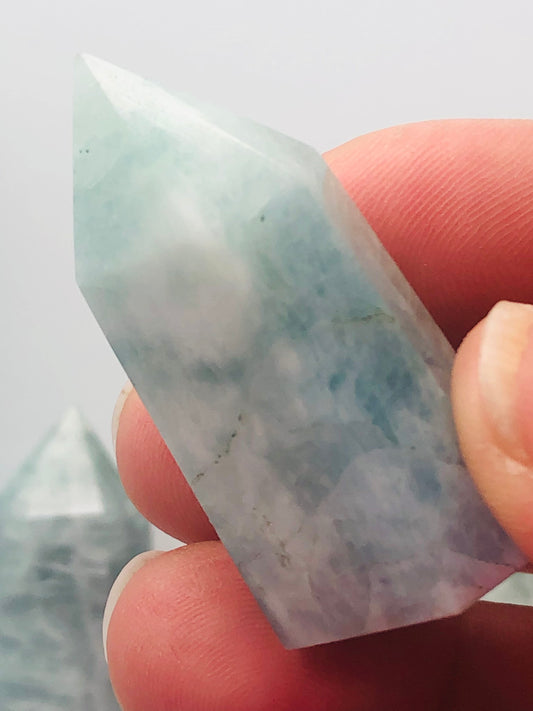 Beautiful Aquamarine towers || Free standing points || Small tower || Boho Decor || CottageCore || FairyCore aesthetic || Meditation tool ||