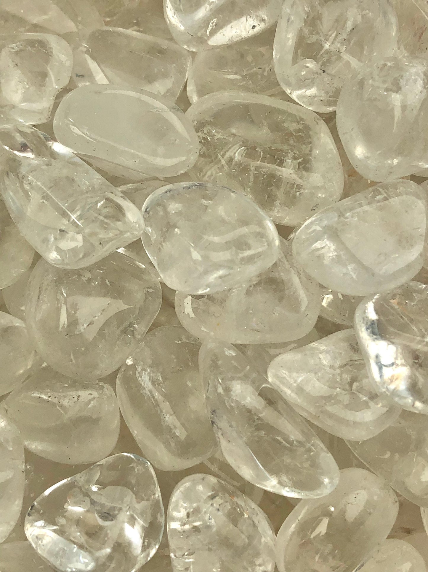 Clear Quartz Tumbled Stone | Polished Pocket-Sized Clarity| Meditation | Worry Stone |