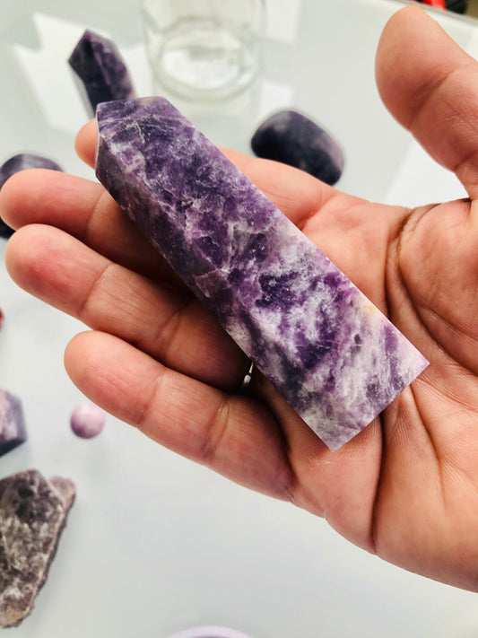 Lepidolite || Tower | Purple Aesthetic || Fairycore ||  Purple Mica || Mystical decor || cottagecore