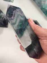 Load image into Gallery viewer, Rainbow Fluorite Double Terminated || High quality || incredible rainbow inclusions!
