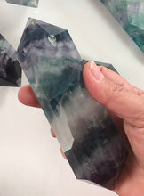 Load image into Gallery viewer, Rainbow Fluorite Double Terminated || High quality || incredible rainbow inclusions!

