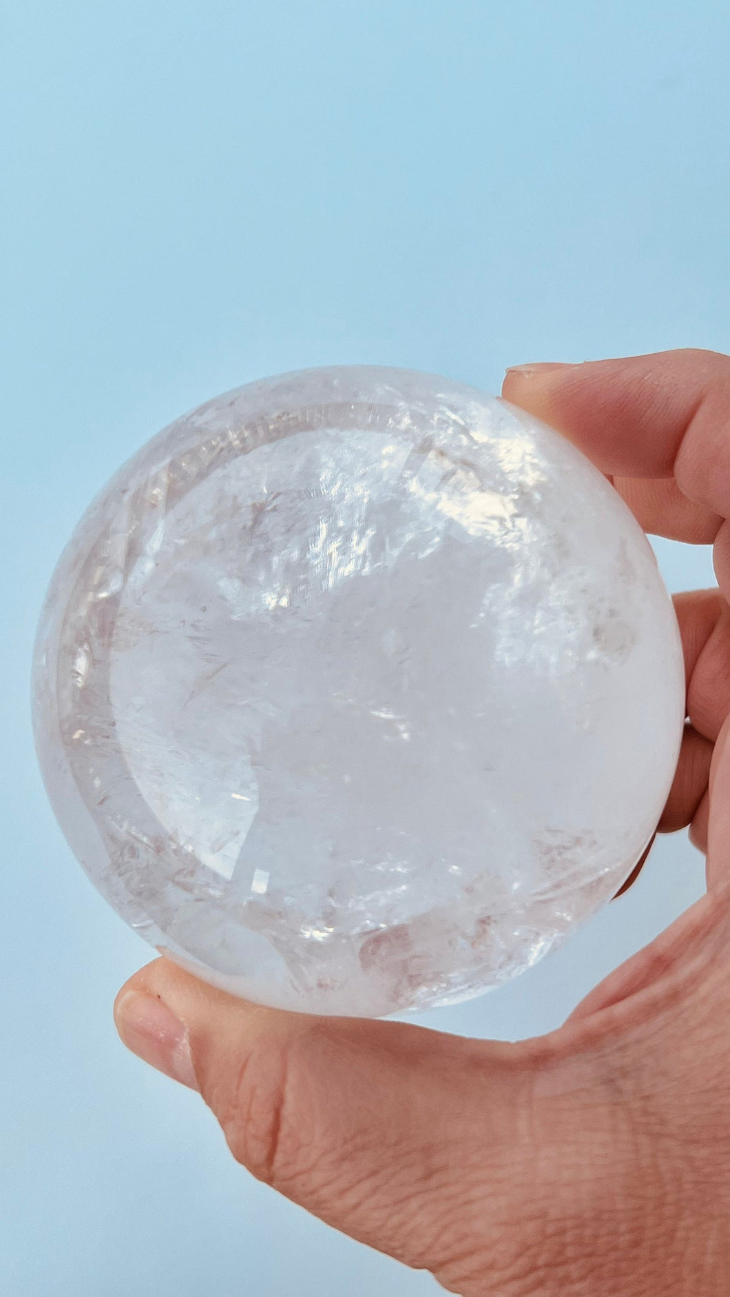 Large Clear Quartz Gazing Sphere || Gemstone, Orb, Ball || Approximately 75mm (almost 3 inches) .67 kilos (1.4 pounds)