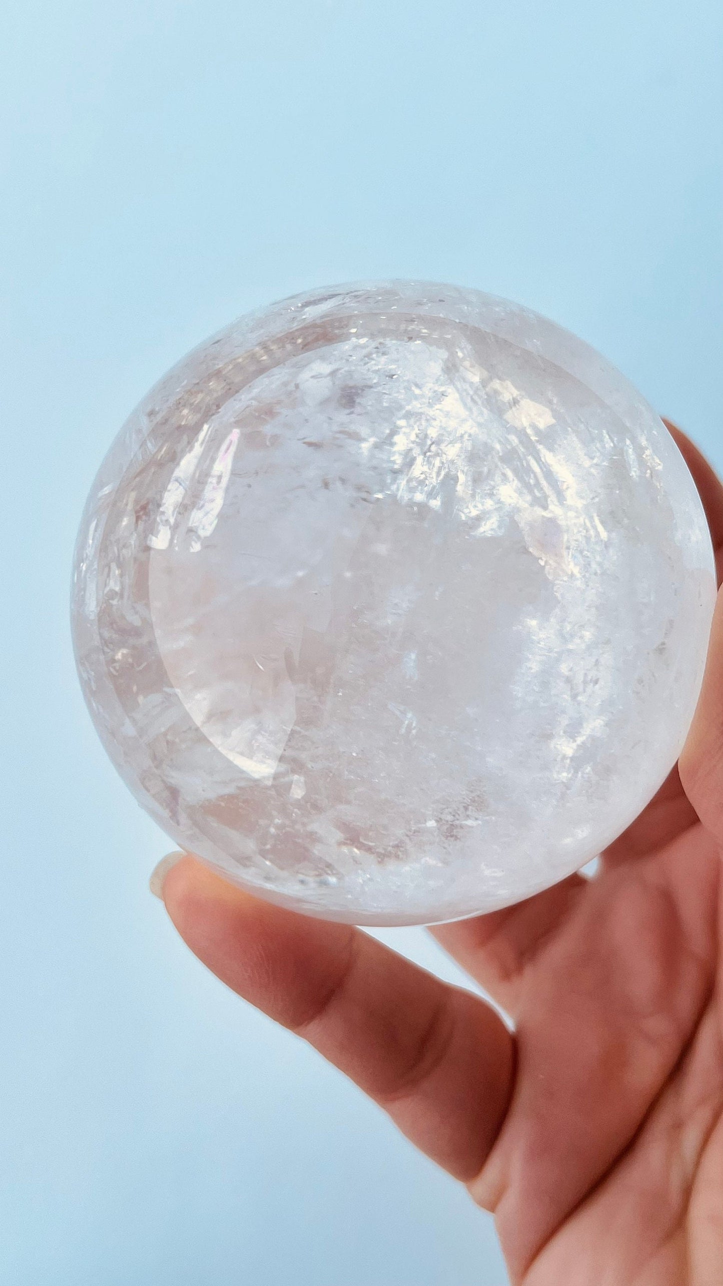 Large Clear Quartz Gazing Sphere || Gemstone, Orb, Ball || Approximately 75mm (almost 3 inches) .67 kilos (1.4 pounds)