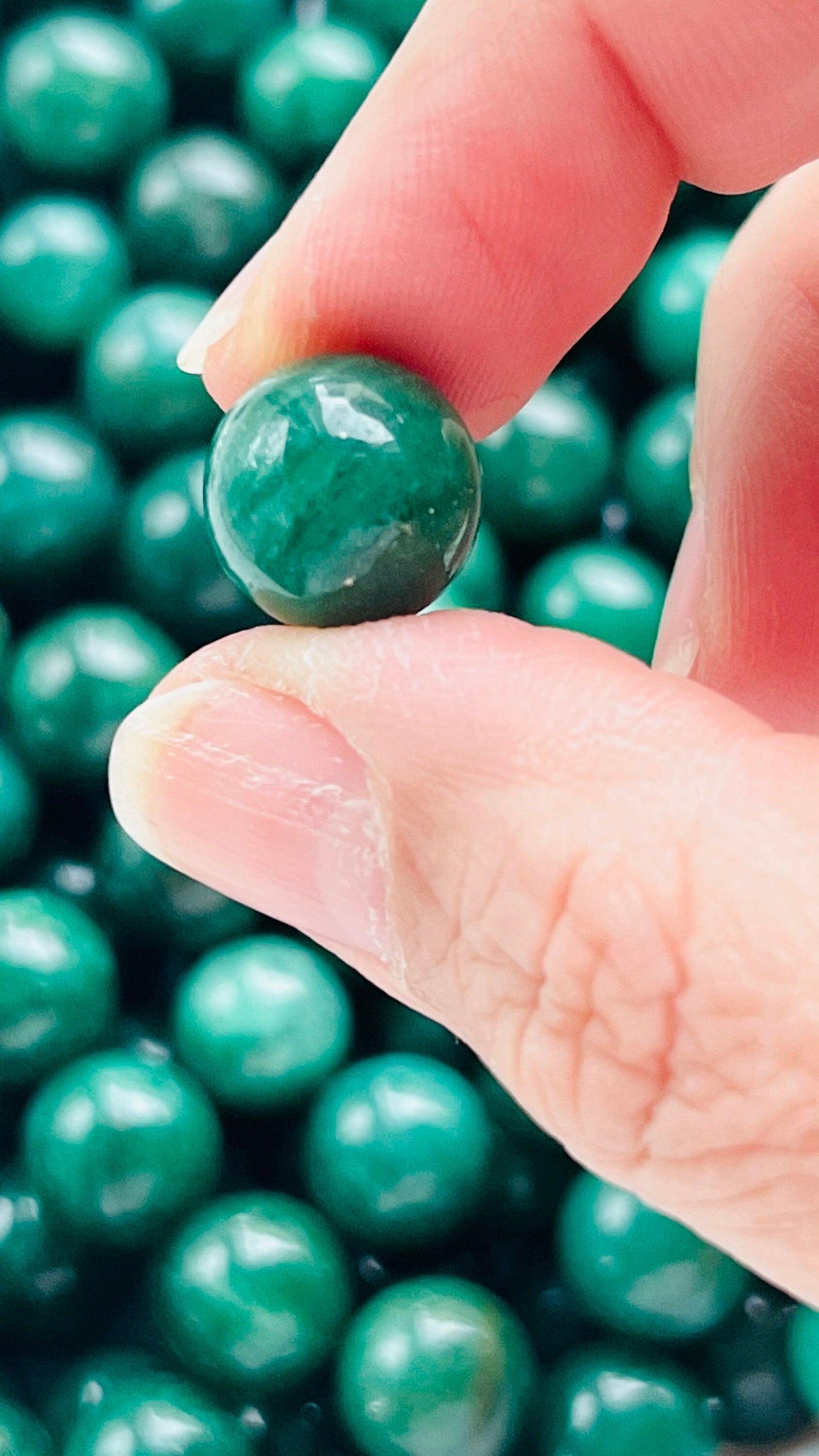 MINI Green Aventurine Sphere || Tiny Marbles || 10 - 15mm ||