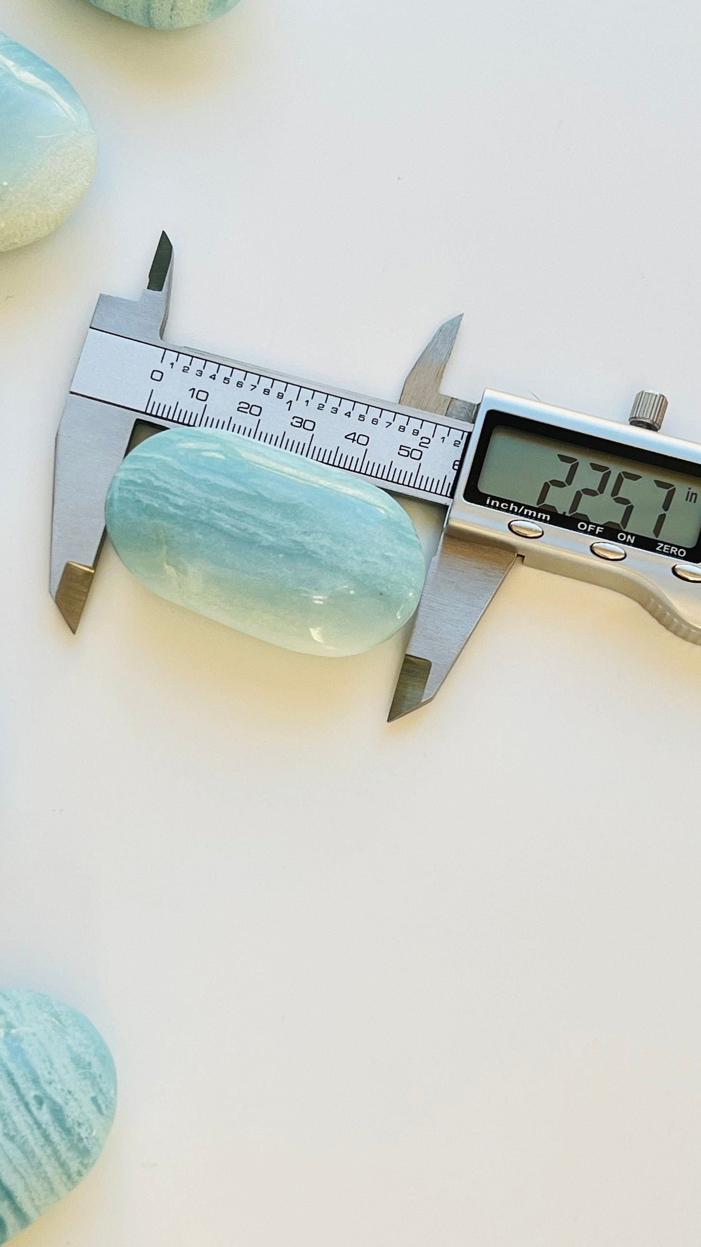 Stunning Blue Aragonite Palm Stone || 2.1"  2.4 oz || Crystals || Bluish Green || Meditation stone ||
