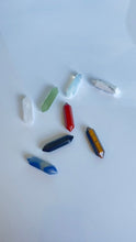 Load image into Gallery viewer, ORIGINAL MINI MIX, 3 oz of random Crystal Minis, Mushrooms, Hearts, Spheres, Moons, Stars, animals, Towers, and Pyramid carvings.
