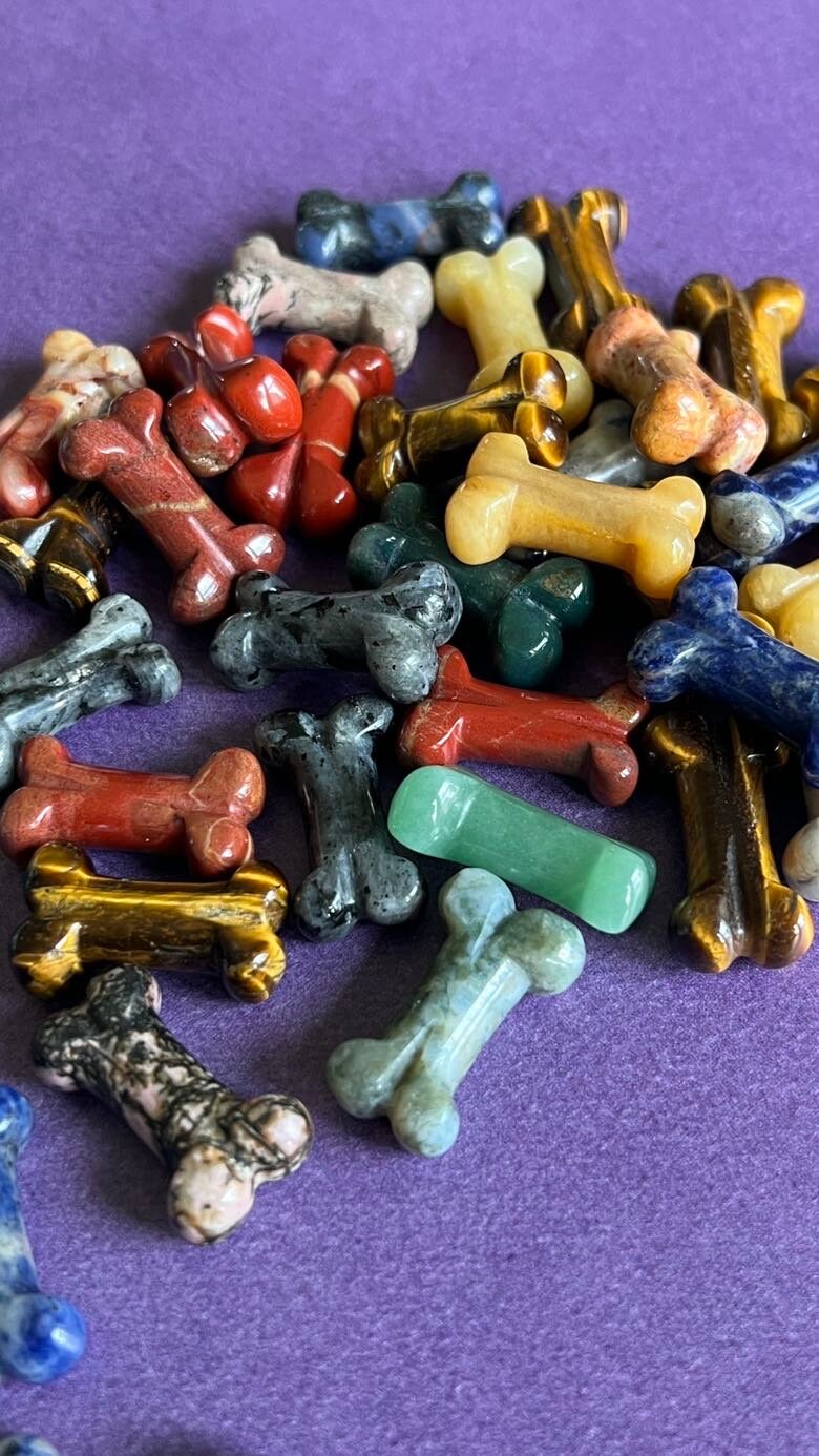 The SPOOKY EDITION Mini Mix 3 oz of random Crystal Minis, Spheres, Moons, Stars, Bats, Bones, Towers, Skulls, Flames & more!