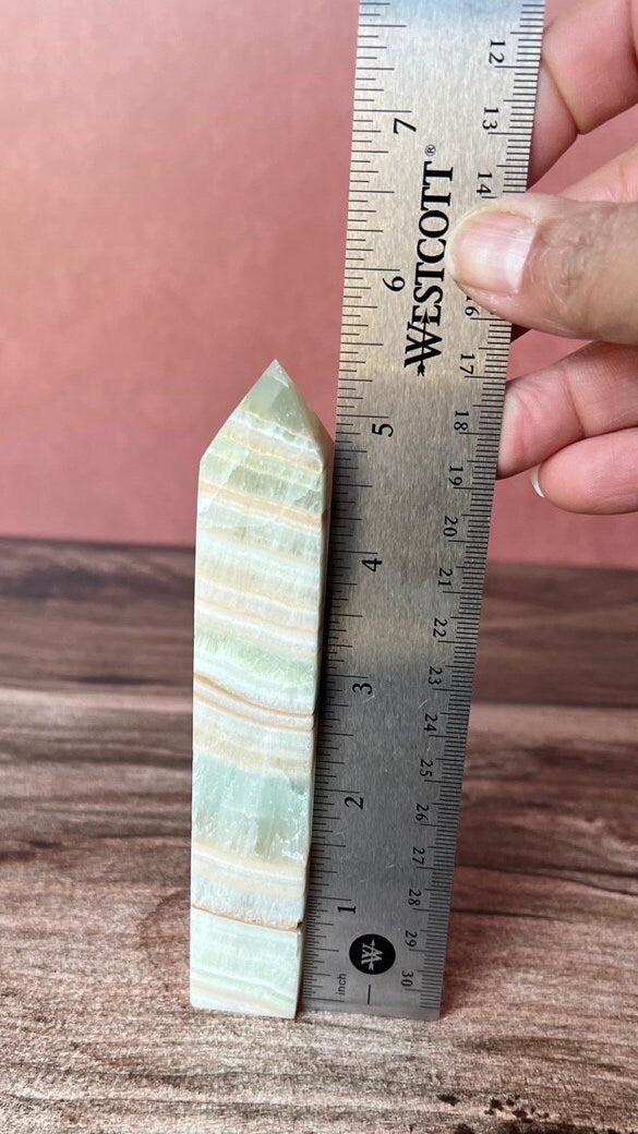 Pistachio Calcite healing crystals and stones