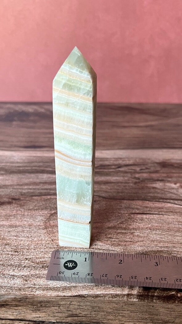 Pistachio Calcite healing crystals and stones